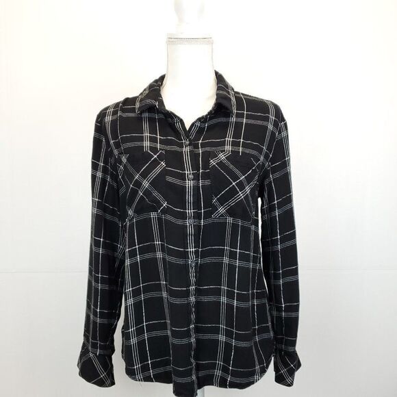 Sanctuary New Generation Plaid Boyfriend Shirt E-0141b - Picture 4 of 9